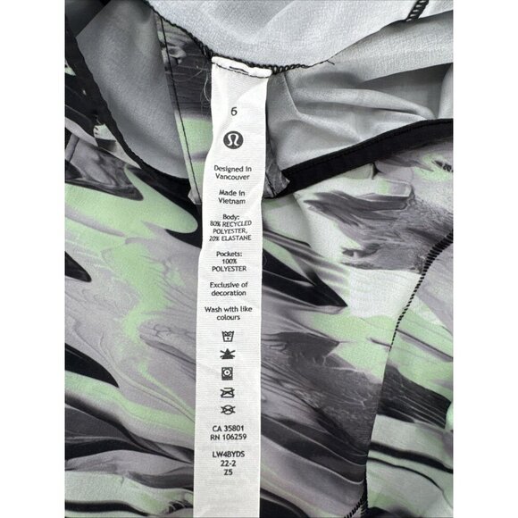 Lululemon Sz 6 Mist Over Windbreaker Zip Pockets Thumbholes W4BYDS Paint Glide - Picture 5 of 10